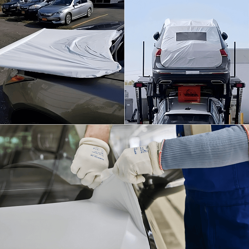 car transport wrap application