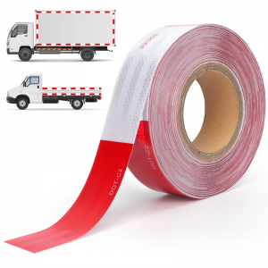 High Visibility Red and White DOT C2 Reflective Tape For Truck Trailer