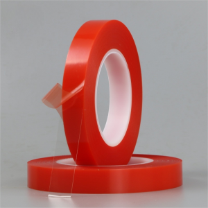 Tesa 4965 Alternative Double Sided Red Polyester Tape for Mounting Nameplates