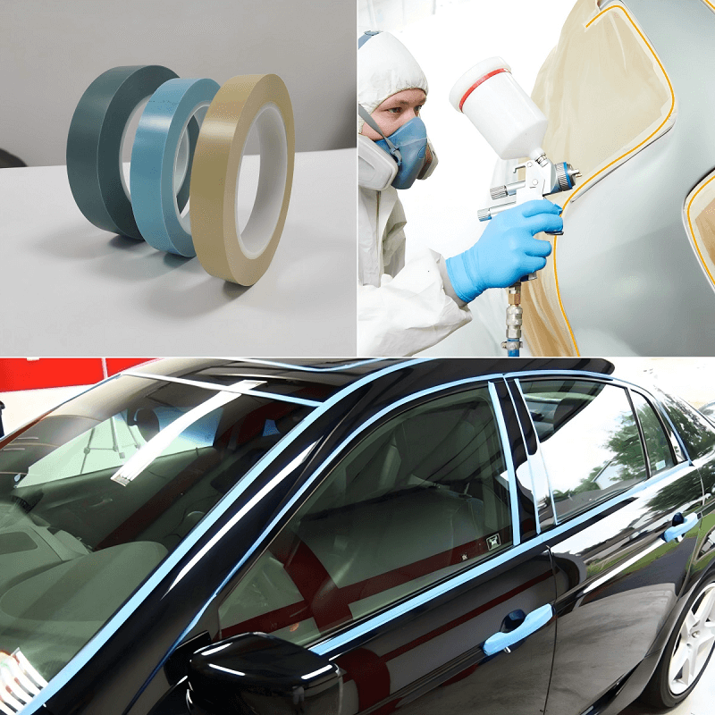 pvc fine line masking  tape application