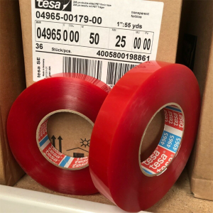 Red Polyester Film Tesa 4965 Double Sided Tape for ABS Plastic Parts